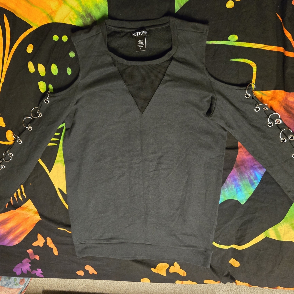 Hot Topic Black Long Sleeve Top